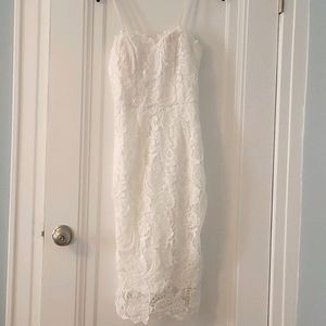 White Lace Midi Dress